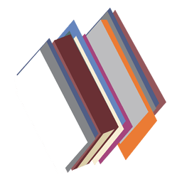 Icono de pilas de libros Diseño PNG