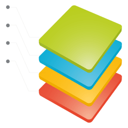 Pilling up cubes chart Diseño PNG