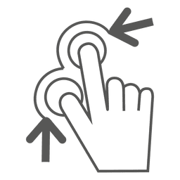 Ícone de gesto de pinça Desenho PNG