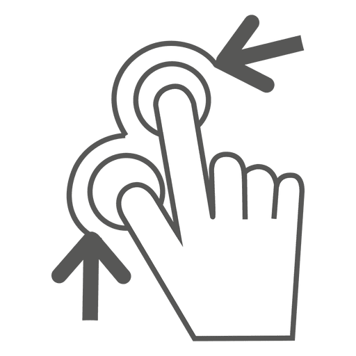 Icono de gesto de pellizco Diseño PNG