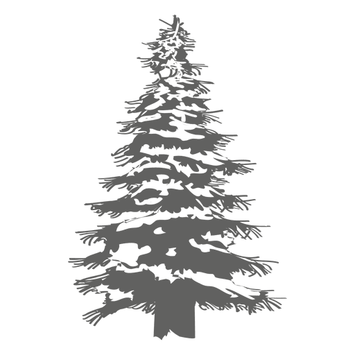 Pine tree silhouette 1 PNG Design