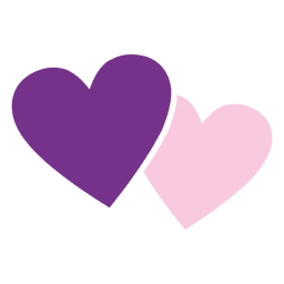 Icono de corazones rosa púrpura