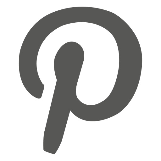 ícone plano do Pinterest Desenho PNG