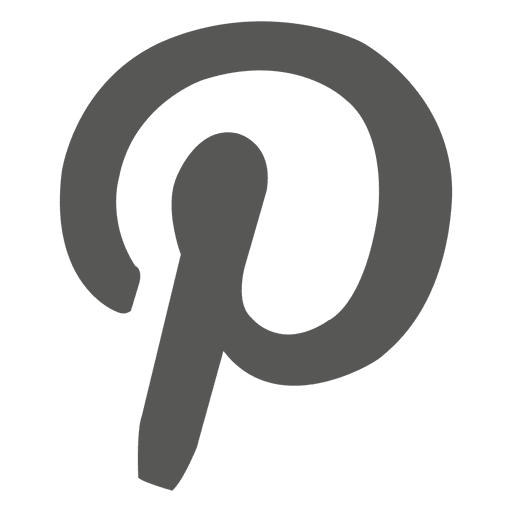 Icono plano de pinterest Diseño PNG