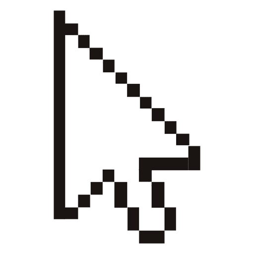 Cursor de flecha pixelada Diseño PNG