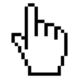 Cursor de mão pixelizada 1 Cursor de mão pixelizada 1