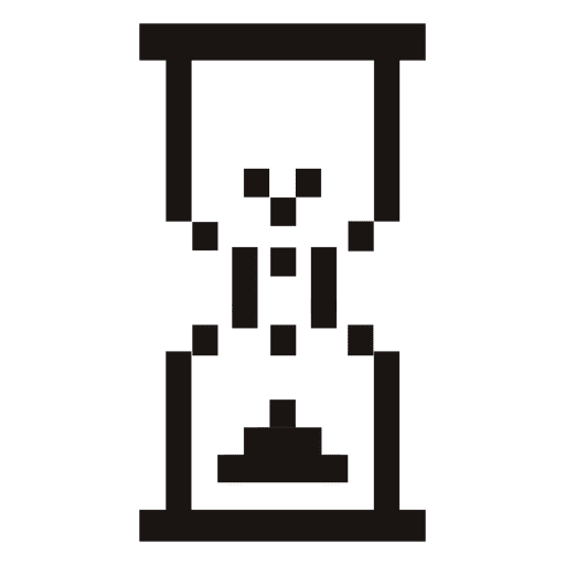 Pixilated hourglass cursor PNG Design