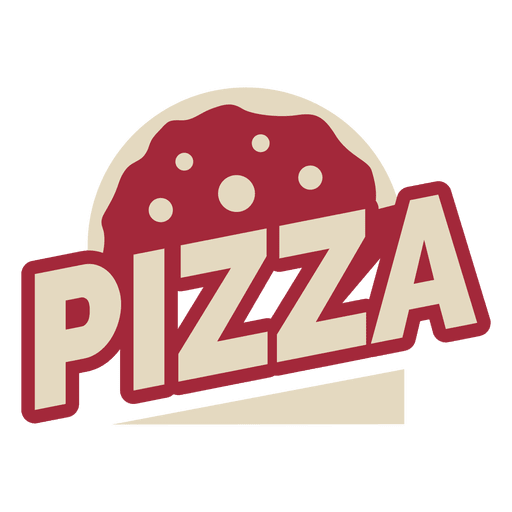 Pizza logo template PNG Design