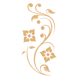 Plant swirls decoration PNG Design