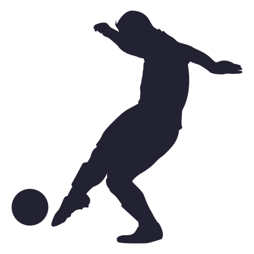 Jugando futbol silueta Diseño PNG