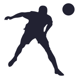 Fußball Silhouette spielen 1 PNG-Design