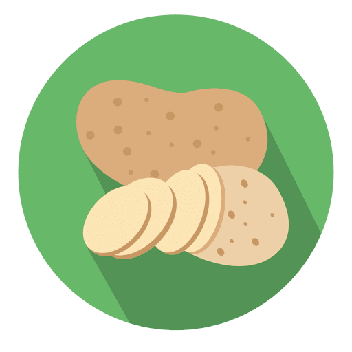 Potato circle icon PNG Design
