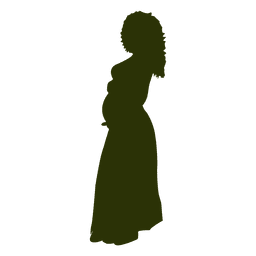Silueta de mujer embarazada Diseño PNG