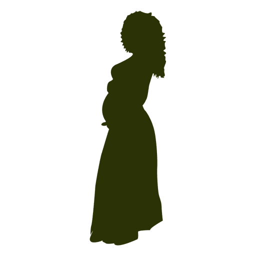 Pregnant lady silhouette - Transparent PNG & SVG vector file