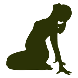 Mujer embarazada mirar hacia arriba Diseño PNG