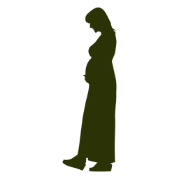 Silhueta de mulher grávida 1 Desenho PNG