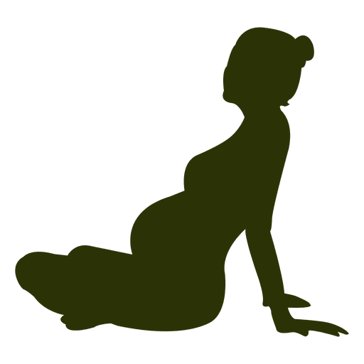 Download Pregnant Woman Sitting Silhouette Transparent Png Svg Vector File