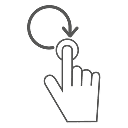 Halten Sie das Gestensymbol gedrückt PNG-Design