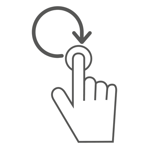 Pressione e segure o ícone de gesto Desenho PNG