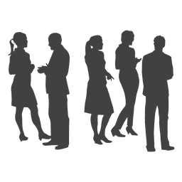 Silueta de grupo profesional Diseño PNG