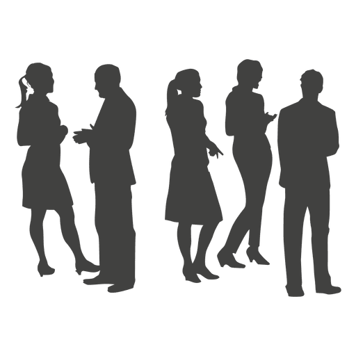 Professional group silhouette PNG Design