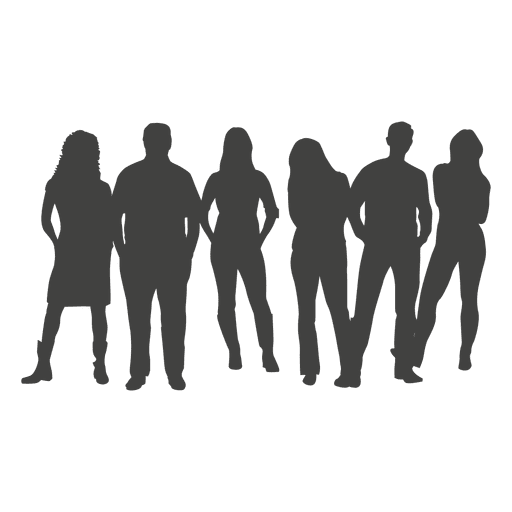Professional team silhouette PNG Design