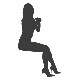 Silueta de niña provocativa Diseño PNG