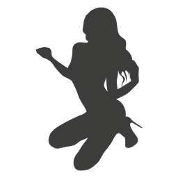 Silueta de mujer provocativa Diseño PNG