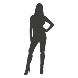 Provoking girl silhouette PNG Design