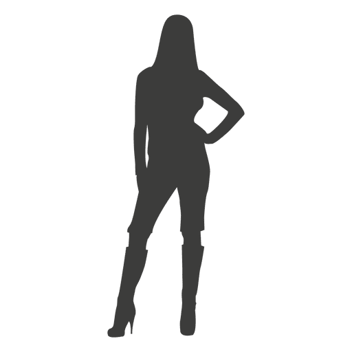 Provozierende Mädchensilhouette PNG-Design