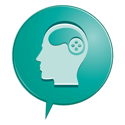 Icono de burbuja de psicología Diseño PNG