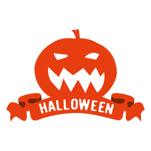 Pumpkin halloween badge2 PNG Design