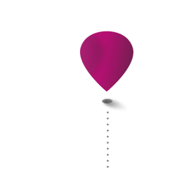 Infográfico brilhante de balão roxo Desenho PNG