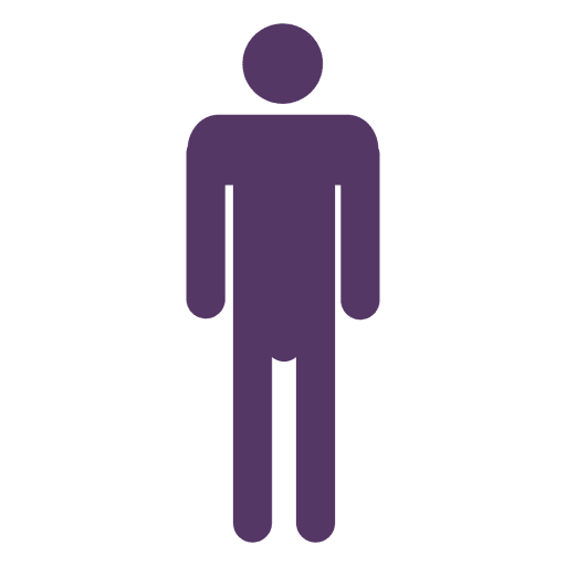 Infografía de signo masculino púrpura Diseño PNG