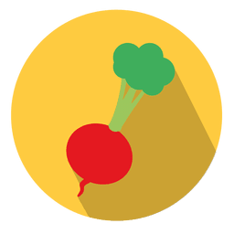 Radish circle icon PNG Design