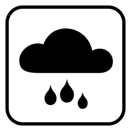Regenwolkenquadratikone PNG-Design