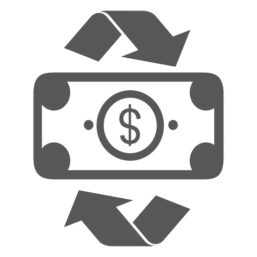 Recycling-Dollarschein-Symbol PNG-Design