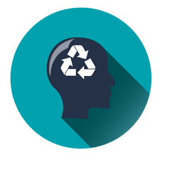 Icono de círculo de idea de reciclaje Diseño PNG