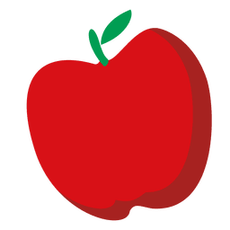 Ícone de maçã vermelha Desenho PNG