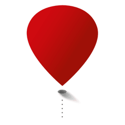 Red balloon glossy infographic PNG Design