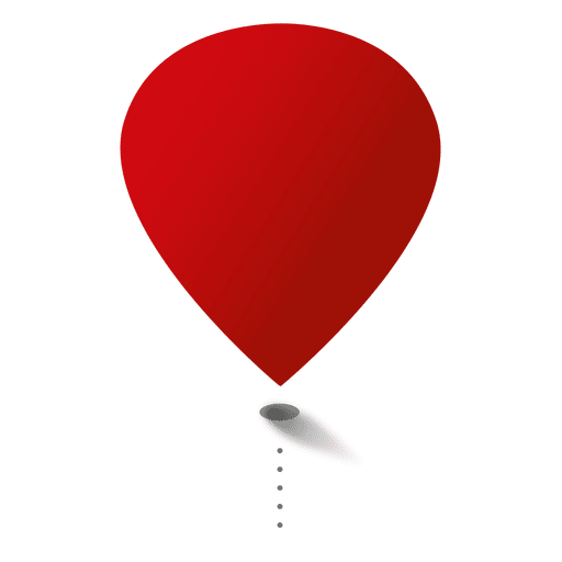 Rote Ballon glänzende Infografik PNG-Design