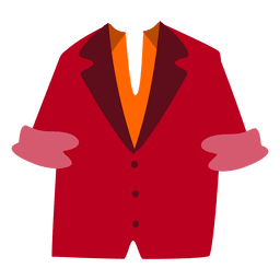 Red men's blazer PNG Design