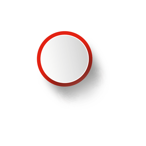 Weiße Ellipse mit rotem Rand PNG-Design