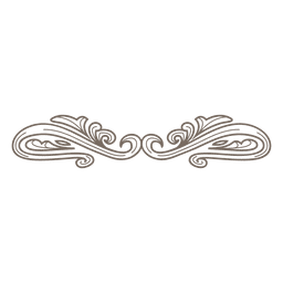 Decoração retro ornamentada divisória Desenho PNG