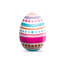 Huevo de pascua de puntos rombos Diseño PNG