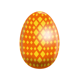 Huevo de pascua pintado de rombos Diseño PNG
