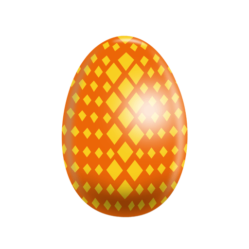Huevo de pascua pintado de rombos Diseño PNG