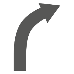 Right curve street sign