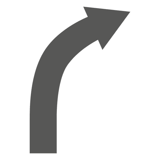 Right curve street sign PNG Design