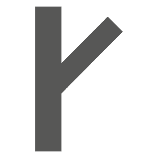 Right y intersection sign